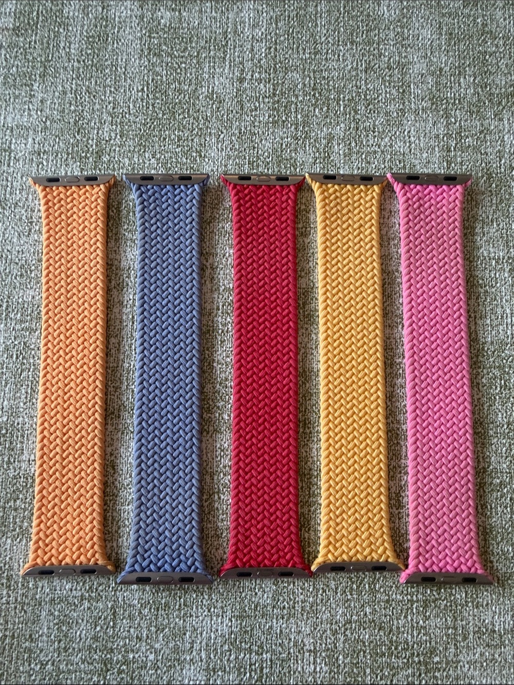 Authentic Apple Braided solo loops. All size 6 for Apple Watch 45mm.